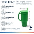 thumbnail image 4 of Silipint 32oz Silicone Tumbler with Handle, Flip Lid and Straw BPA-Free, Non-Toxic, Unbreakable, Freezer, Microwave, Dishwasher Safe Tumbler Perfect for Tea, Cold Water, Smoothies (Classic Green), 4 of 8