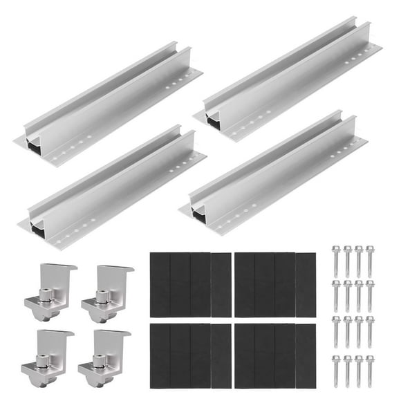 Soporte de montaje para panel solar, 4 juegos de soporte para panel solar, kit de soporte para panel solar, diseño revolucionario NikouMX herramienta