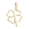 Shop LC 10K Yellow Gold Leaf Clover Flower Pendant Lobster-Claw Anniversary Engagement Jewelry Gift for Women