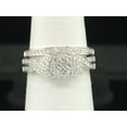 thumbnail image 6 of Diamond Bridal Set 14K White Gold Ladies Round Engagement Wedding Ring 0.67 Tcw., 6 of 9