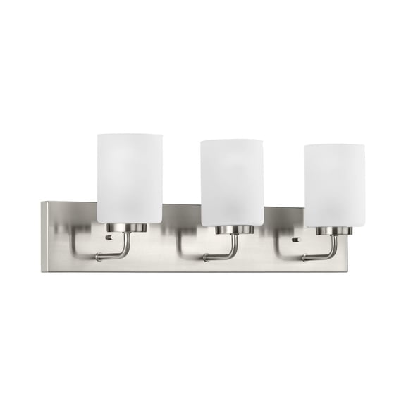 Merry Collection Three-Light Etched Glass Bath Vanity Wall Light