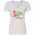 thumbnail image 3 of Inktastic Dear Santa I Can Explain Cute Snowman and Snowflakes Women's V-Neck T-Shirt, 3 of 5