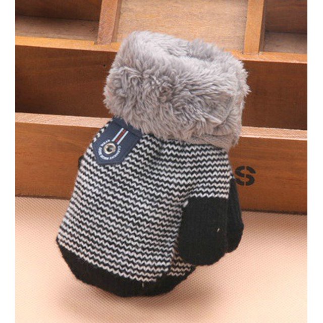 Guantes cálidos para niños, guantes para bebés para hombres y mujeres, guantes de invierno para niños de doble capa engrosados