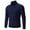 Navy2, variant on HAiming Mens Quarter Zip Sweater Long Sleeve Stand Collar Rib Knit Tops Fall Winter Plus Size Casual Pullover Blouse