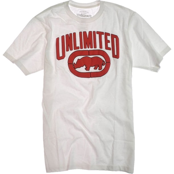 Ecko Unltd. Camiseta gráfica Double Quick para hombre, blanca, mediana