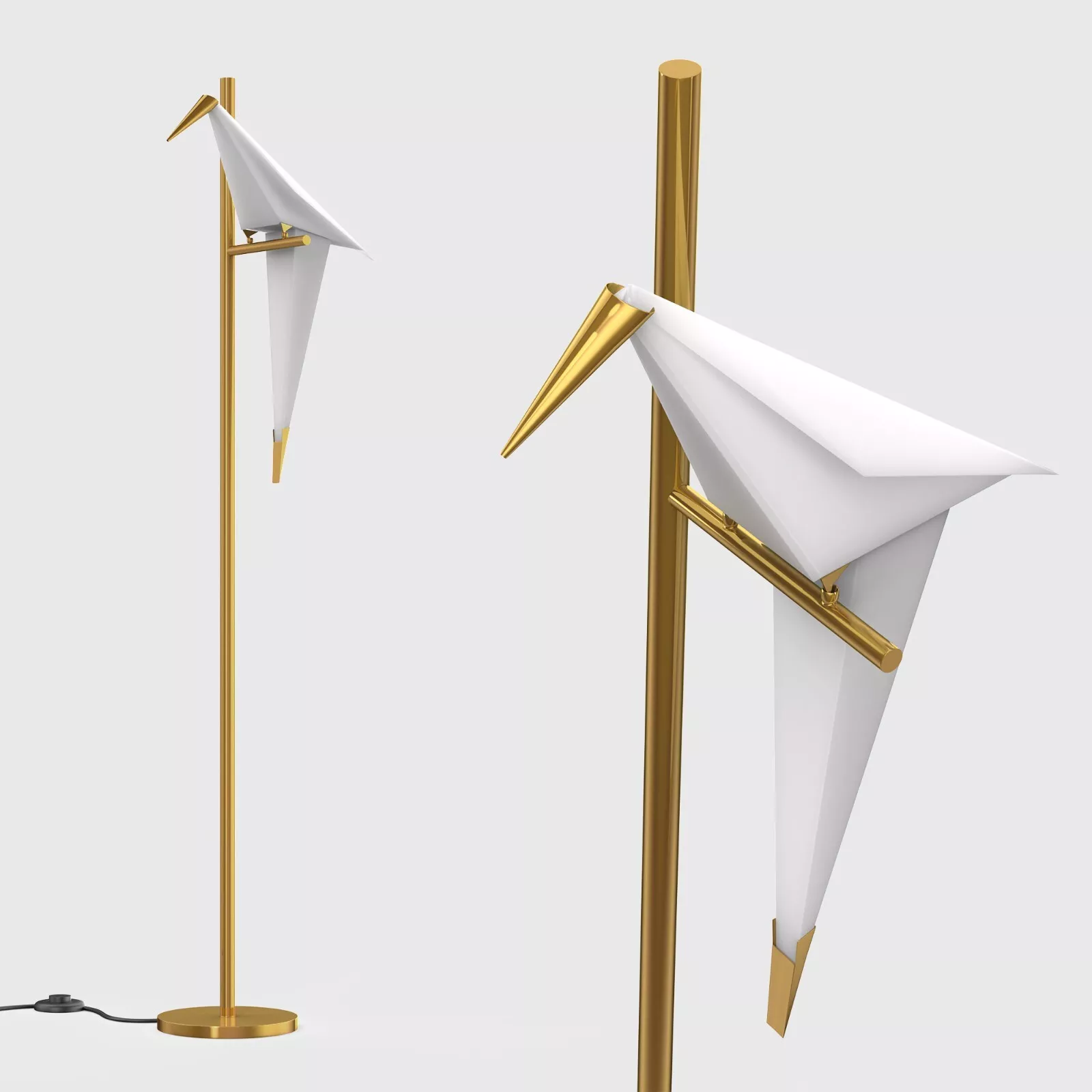LUOLAX modern American style iron origami bird floor lamp bedroom living room floor lamp lighting LED lamp