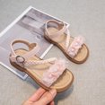 thumbnail image 5 of Gubotare Toddler Girl Beach Sandals Girls Sandals Summer Open Toe Flats Shoes Dress Sandals for Toddler Little Kid Big Kid Size 12.5 (Pink,12.5 Little Kid), 5 of 6