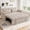 Beige, variant on ShiKeyi 54" Corduroy Convertible Sofa Bed, 3 in 1 Pull Out Sleeper Sofa, Loveseat Couch with Storage Pocket, Dark Gray