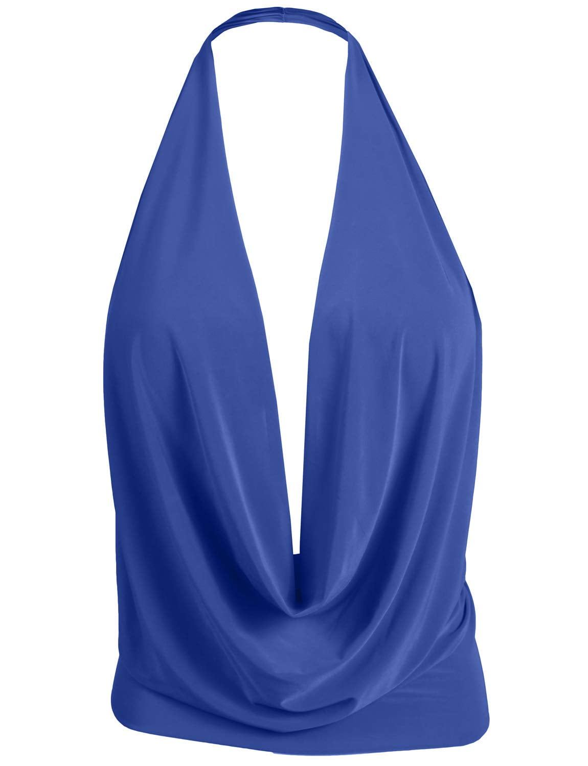 draped backless top