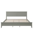 thumbnail image 3 of Modern Gray Solid Wood King Platform Bed, 3 of 8