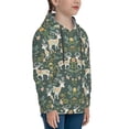 thumbnail image 3 of Kdxio Deer And Flowers Pattern Boys Athletic Unisex Boys Girls Hoodie with Pocket Sweatshirts-Large, 3 of 6