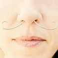 thumbnail image 3 of Septum Piercing Curved Mustache Cute Surgical Steel Stainless Fancy Nose Ring, 3 of 5
