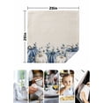 thumbnail image 4 of Blue White Cloth Napkins Set of 4 Reusable Dinner Napkins, Fall Thanksgiving Harvest Pumpkin Eucalyptus Cocktail Napkin Washable Table Napkins for Wedding/Holiday Party/Baby Shower 20"x20", 4 of 7