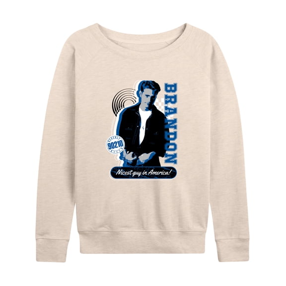 Beverly Hills 90210 - Brandon Nicest Guy In America - Women's Lightweight French Terry Long Sleeve Shirt