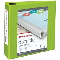 Office Depot® Brand Durable D-Ring View Binder, 3" Rings, 60% Recycled, Green