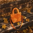 thumbnail image 6 of Corduroy Tote Bag for Women, Large Capacity Soft Ribbed Velvet Shoulder Handbag with Adjustable Strap, Vintage Style Crossbody Purse for Work School Shopping Travel, 6 of 6