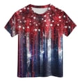 thumbnail image 4 of Ymyiu Boys Patriotic Shirt Kids 4th of July T Shirt for Boys American Flag Patriotic Shirts Toddler Indenpendence Day Tee USA Tie Dye Top 3-4T, Blue, 4 of 5