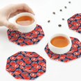 thumbnail image 5 of Disketp Hand Drawn Tomatoes Funny Coasters,6 Pcs Leather Coasters with Holder, Perfect Housewarming Hostess Gifts,Protect Furniture from Water Marks Scratch and Damage, 5 of 5