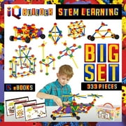 IQ BUILDER | STEM Learning Toys | Creative Construction Engineering | Fun Educational Building Blocks Toy Set for Boys and Girls Ages 5 6 7 8 9 10 Year Old   | Best Toy Gift for Kids | Act