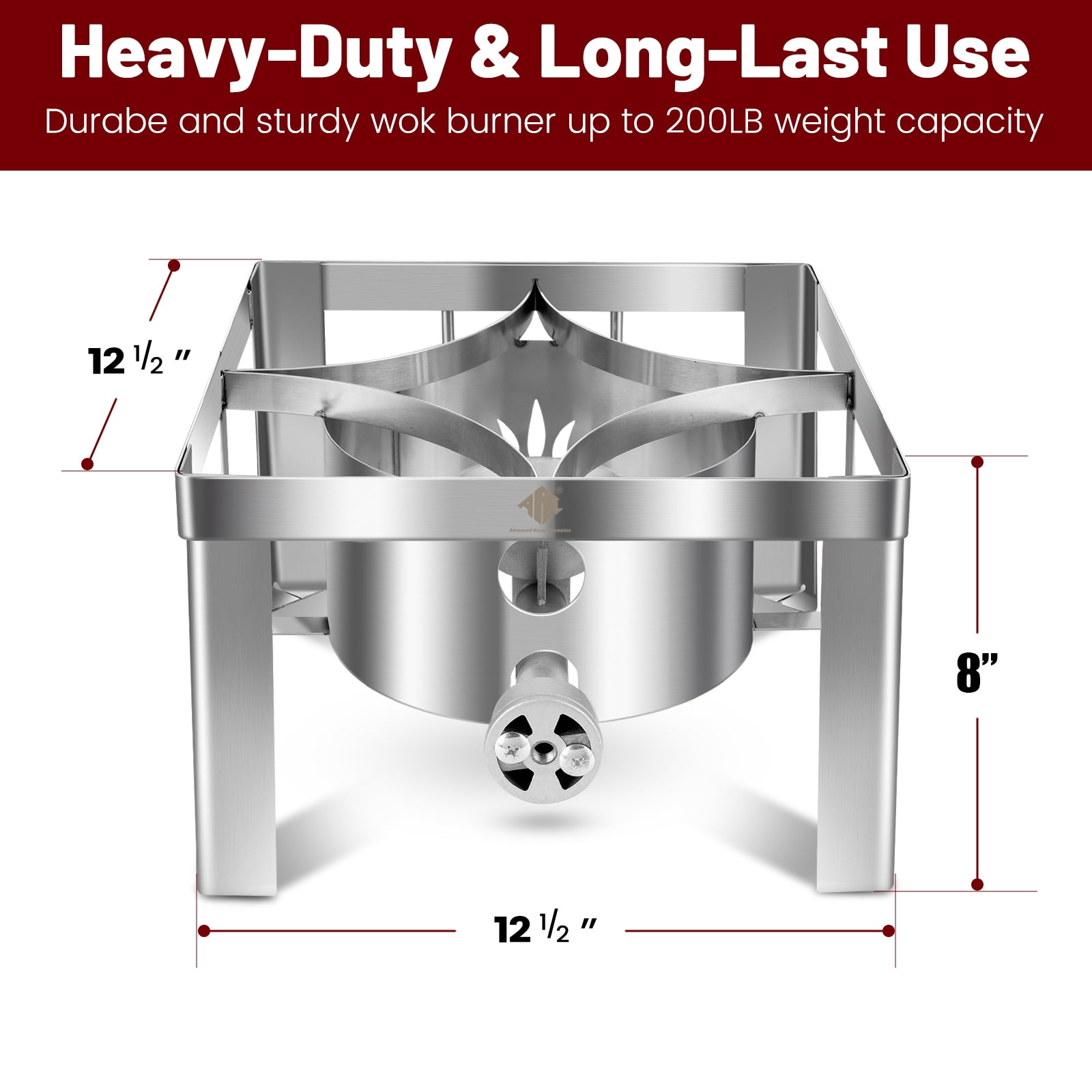 55,000BTU Propane Burner Camping Stove,Outdoor Gas Stove Burner Cooker for Cooking for Turkey Fry,Homebrewing,Crawfish Boil,and More!