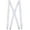 White, variant on Mens Elastic x-Back Adjustable Clip-on Suspenders With Leather Trim - Black (Regular, 46" Long)