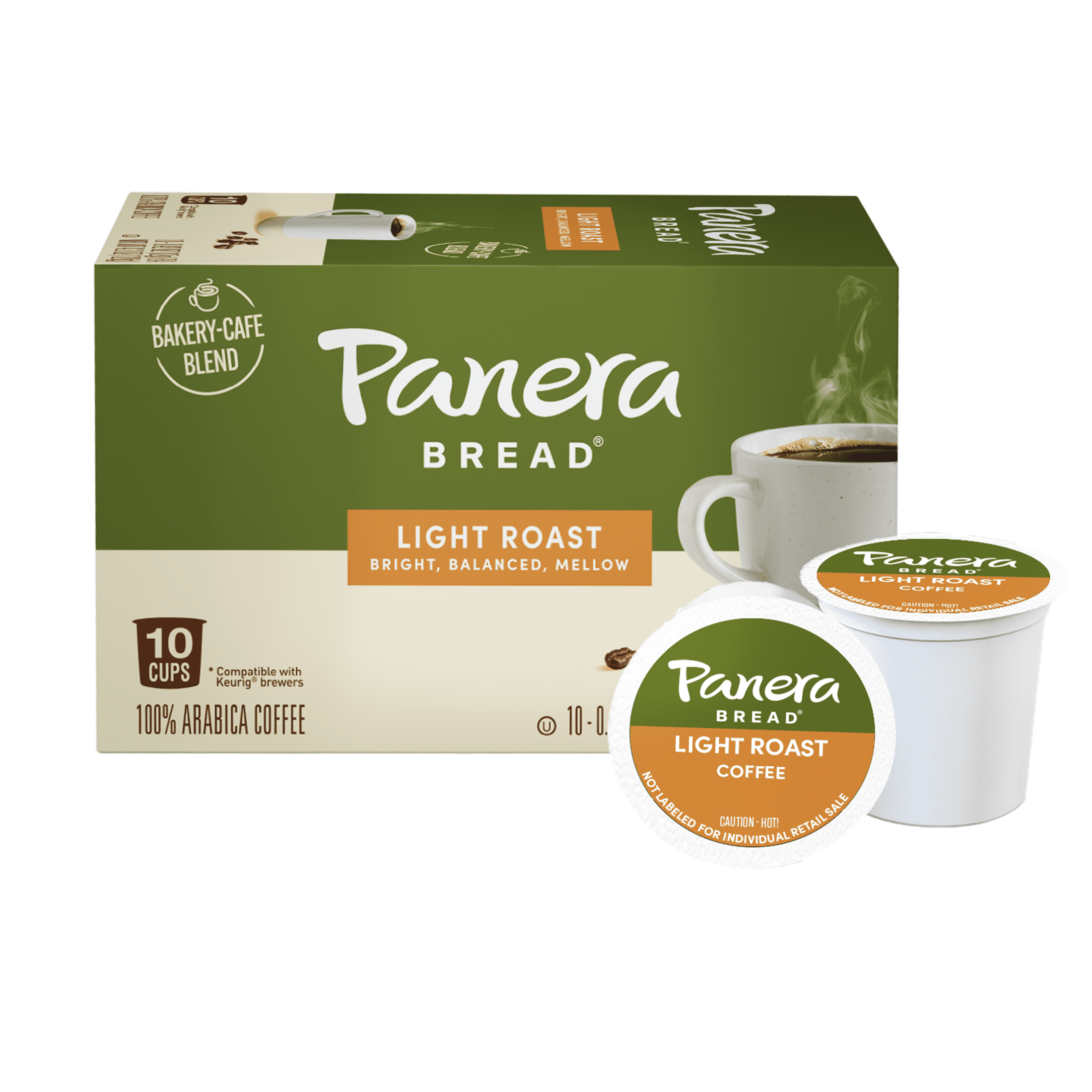 Panera Bread Light Roast Coffee, Single Serve 60 Count Pods (6 Packs of 10)