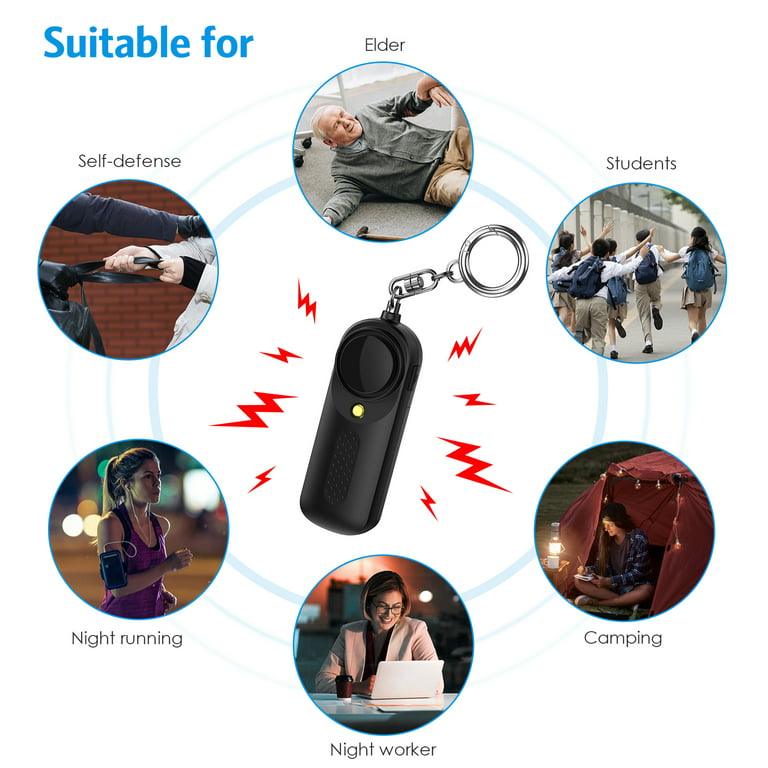 AMIR Safety Keychain Set for Women and Kids, 4 Pcs Safety Keychain  Accessories, Self Defense Keychain Set for Girls