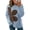 Light Blue, variant on Women's Flower Patch Sweatshirt, Long Sleeve Crew Neck Pullover Top with Applique Detail for Casual Everyday Wear