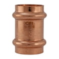 thumbnail image 3 of Press Copper Plumbing 1/2" Coupling No Stop P x P Copper Pipe Press Fitting for Residential/Commercial [5 Pack], 3 of 4