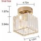 thumbnail image 4 of Lámpara de techo de cristal, 60W Mini candelabro cuadrado Montaje empotrado Lámpara de techo plegable moderna cercana al techo, Comedor Dormitorio Cocina Pasillo Patio Pasillo Lámpara colgante, Base E, 4 of 5