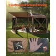 thumbnail image 6 of VEVOR Pop up Gazebo Screen Tent, 15 x 15 ft Large 8-Sided Camping Canopy Tent with Removable Top & Carry Bag, Quick-Set & Bite-Proof, Screen House Sun Shelter for 12-15 Persons Backyard Patio, Brown, 6 of 9