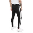 thumbnail image 2 of Ma Croix Mens Lightweight Dual Stripe Two Tone Slim Fit Jogger Track Pants, 2 of 6