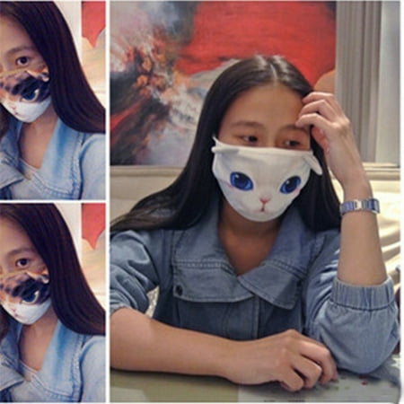 Coofit Mouth Mask  Creative Breathable 3D  Cat  Pattern 