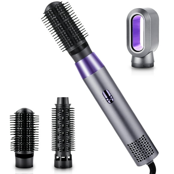 3 en 1 Brosse à Air Chaud, Brosse de Sèche-Cheveux Détachable, Fer à Lisser Électrique Sèche-Cheveux, pour Lisser le Frisage Séchage Peignage Massage du Cuir Chevelu