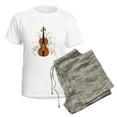 thumbnail image 5 of CafePress - Violin Swirls (For Dark Col Women's Light Pajamas - Women's Short Sleeve Print T-Shirt and Pants Light Cotton Pajama Set, 5 of 7