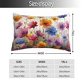 thumbnail image 2 of Fotbe Colorful Wildflower Meadow Funda de Almohada Decorativa Estilo Occidental, Lujo en Algodón, Fundas para Almohadas King, Cojín Estampado para Decoración del Hogar-20"x30", 2 of 6