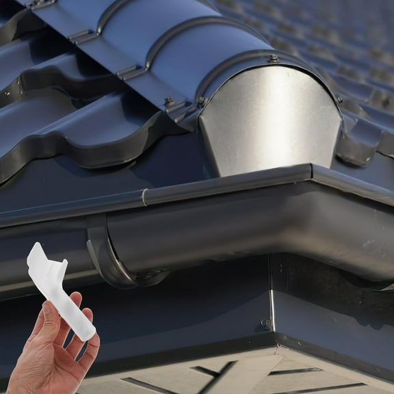 MLINS 4 Pcs Roof Drain Accessories Gutter Connector Gutters Trim White