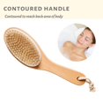 thumbnail image 2 of 100% Natural Boar Bristle Body Brush with Contoured Wood Handle, 2 of 4