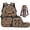 Brown Camo Bow, variant on Garronmavis Kids Girls Backpack and Lunch Box Set, 4-Piece School Bag Set Includes Backpack, Lunch Bag, Pencil Case, Water Bottle Bag, Soccer Glitter Bow Print Bookbag for Daily Elementary School Use