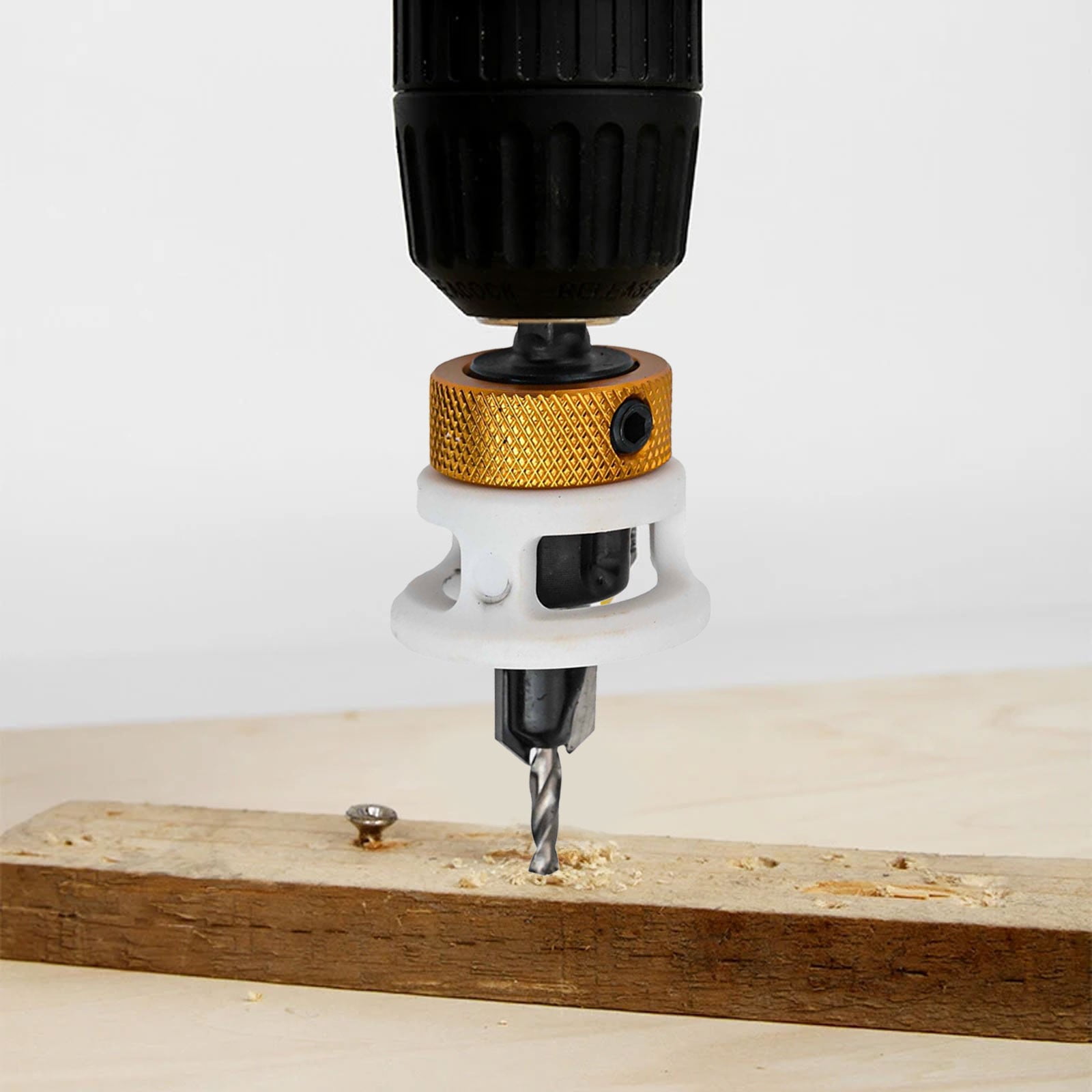 3 Pcs Countersink Drill Bit Set Replaceable With Adjustable Depth Stop Plastic