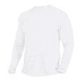 thumbnail image 2 of QUNYINEY White Men's T-Shirts Athleisure Solid Long Sleeve Crew Neck Tops Pullover Slim Drop Shoulder T-Shirts, 2 of 3