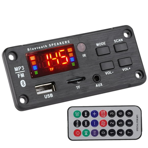 Tablero de Decodificación Bluetooth5.0 MP3, Módulo de Audio Estéreo Sin Pérdidas para Coche con Visualización a Color, Compatible con WMA/WAV/FLAC/Ape