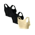thumbnail image 1 of Fadeal Sports Bras for Women forme Science Bra Posture Correcting Women's Front Closure Posture Wireless Back Support Full Coverage Sports Bra of 2 High Impact Sports Bra Black4 M, 1 of 3