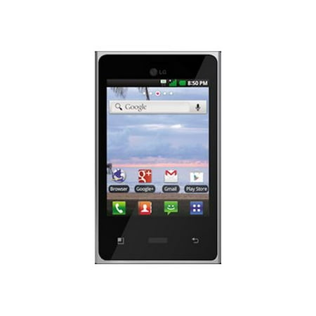 LG Optimus Logic L35G - 3G smartphone - microSD slot - 3.2" - rear camera 3.2 MP - NET10 - black