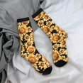 thumbnail image 5 of KLL Sunflowers 1 Print Cool Socks Men's Women's Crew Socks Funny Crazy Novelty Stockings, 5 of 6
