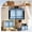 Blue, variant on Curtain Tier Bow Ruffled Window Valance For Kitchen Small Window Decoration