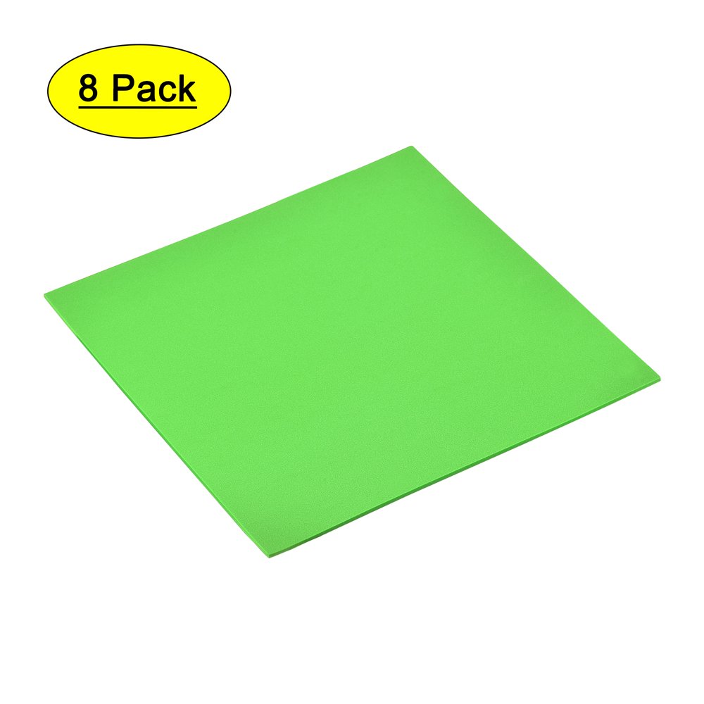 Uxcell Green EVA Foam Sheets 10 x 10 Inch 3mm Thickness for Crafts DIY