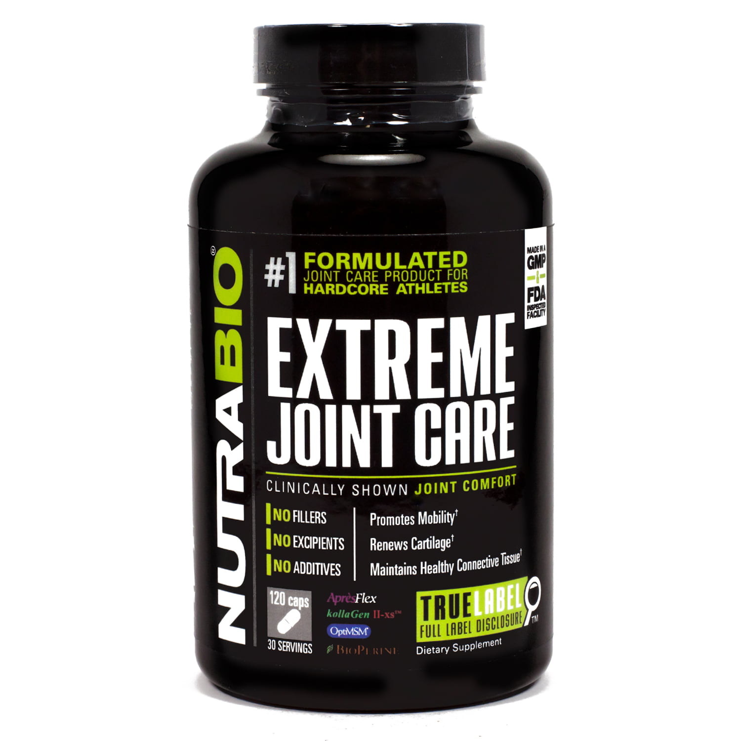 Extreme Joint Care By Nutrabio 120 Capsules 