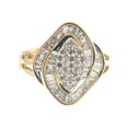thumbnail image 2 of 10k Yellow Gold 0.85 CTTW Round and Baguette Diamond Ring (J-K, I2-I3), 2 of 5