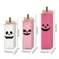 thumbnail image 3 of 3pcs Halloween Table Decor Wood Tiered Tray Decorations Table Centerpiece Tall Block Wood Ghost Pumpin Set for Halloween Party Home Decor, 3 of 5